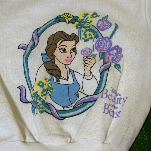 True Vintage Disney's Beauty and the Beast Size 3T Sweatshirt USA Made Belle - Picture 2 of 7