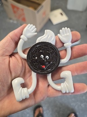 Vintage 90er Nabisco Oreo Cookie biegsame Figur biegsam biegsam Spielzeug Kuchen Topper 4,5''