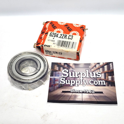 6204 2Z C3 / 6204 2Z JEM / 6204 2ZR C3 FAG  20x47x14mm