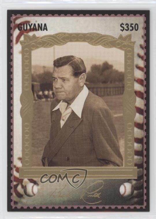 1994 Guyana Babe Ruth Sultan of Swat Stamp Cards $350 Babe Ruth #5 HOF 2k3