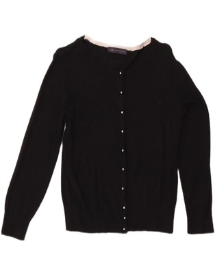 Marks & Spencer Damen Cardigan Pullover UK 12 Medium schwarz Viskose BS07