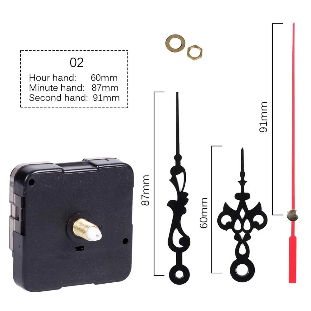 Wall Clock Movement Mechanism Battery Operated DIY Repair Re
