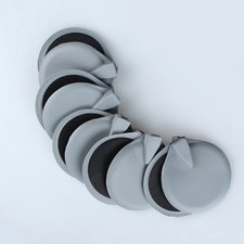10 Pieces 9.5cm Rubber Round Replace Electrode Pads For Microcurrent Machine