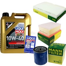 INSPEKTIONSKIT FILTER LIQUI MOLY ÖL 5L 10W-40 für Peugeot 307 CC 3B 2.0 16V 3E