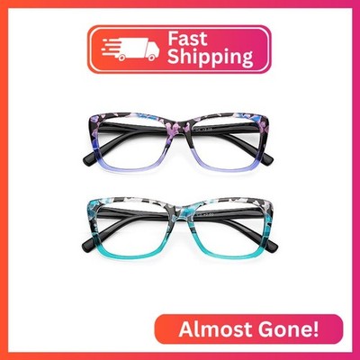 AQWANO Stylish Designer Reading Glasses for Women Blue Light Blocking Readers Fa