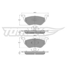 Satz Bremsbeläge Bremsklötze hinten für Ford Maverick | 24368584