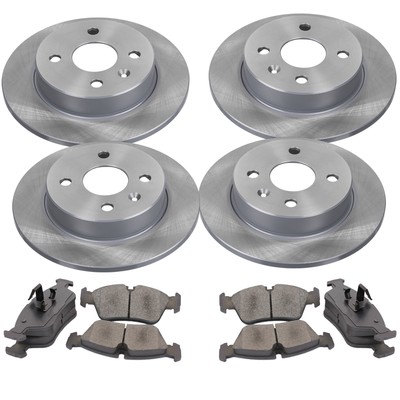 ATE Bremsscheiben voll vorne+hinten+Bremsbeläge für Seat Ibiza II 6K1 6K5