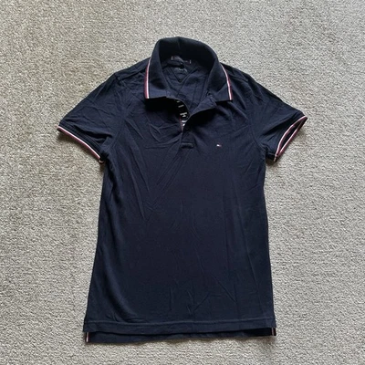 TOMMY HILFIGER Herren Poloshirt Polohemd Gr S Polo Shirt Classic Logo 31105 Blau - Bild 1 von 4