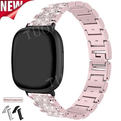 Für Fitbit Versa 4 Versa 3 Sense 2 Sense 1 Luxus Armband Edelstahl Metall Band