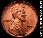 1953 Lincoln Wheat Cent - Red Choice Gem Brilliant Unc  No Reserve  #G8899