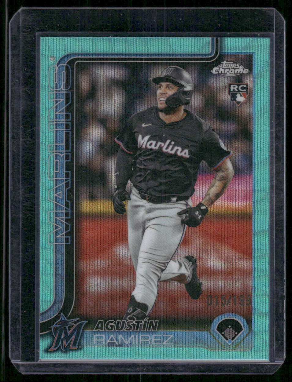 2025 Topps Chrome Update Agustin Ramirez Aqua Wave Refractor /199 #USC200