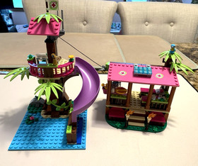 LEGO Friends Jungle Falls Rescue and Jungle Bridge Rescue incomplete accessories
