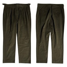 Todd Snyder Italian Brushed Cotton Gurkha Trouser Pants Olive Green Men s 38x29