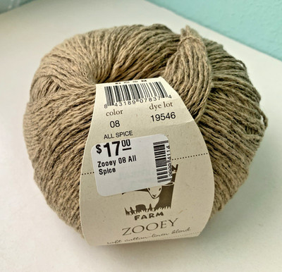 Juniper Moon Farm ZOOEY YARN -  Cotton/Linen  284 yds #8 ALL SPICE