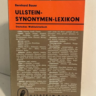 Synonymen-Lexikon : Deutsches Wahlworterbuch (Ullstein Buch) GERMAN SYNONYMS