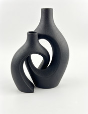 SINT Ceramic Vase Set of 2, Matte Flower Vases for Nordic Boho Home Decor