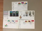 Five '90 Israel fdc with multiple stamps