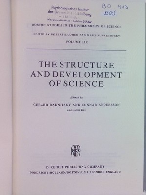 The Structure and Development of Science. Boston Studies in the Philosophy of Sc
