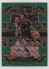 2023-24 Panini Select Concourse Green Wave Prizm 11/50 Julian Phillips #82 1o2