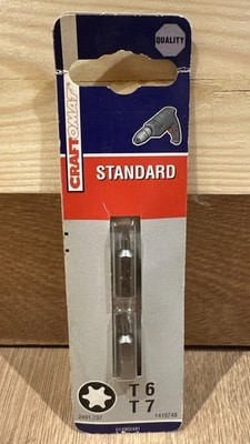 Bitsatz Bits T6, T7 Bit Torx 6, Torx 7 Bits Craftomat Set 2 Stück