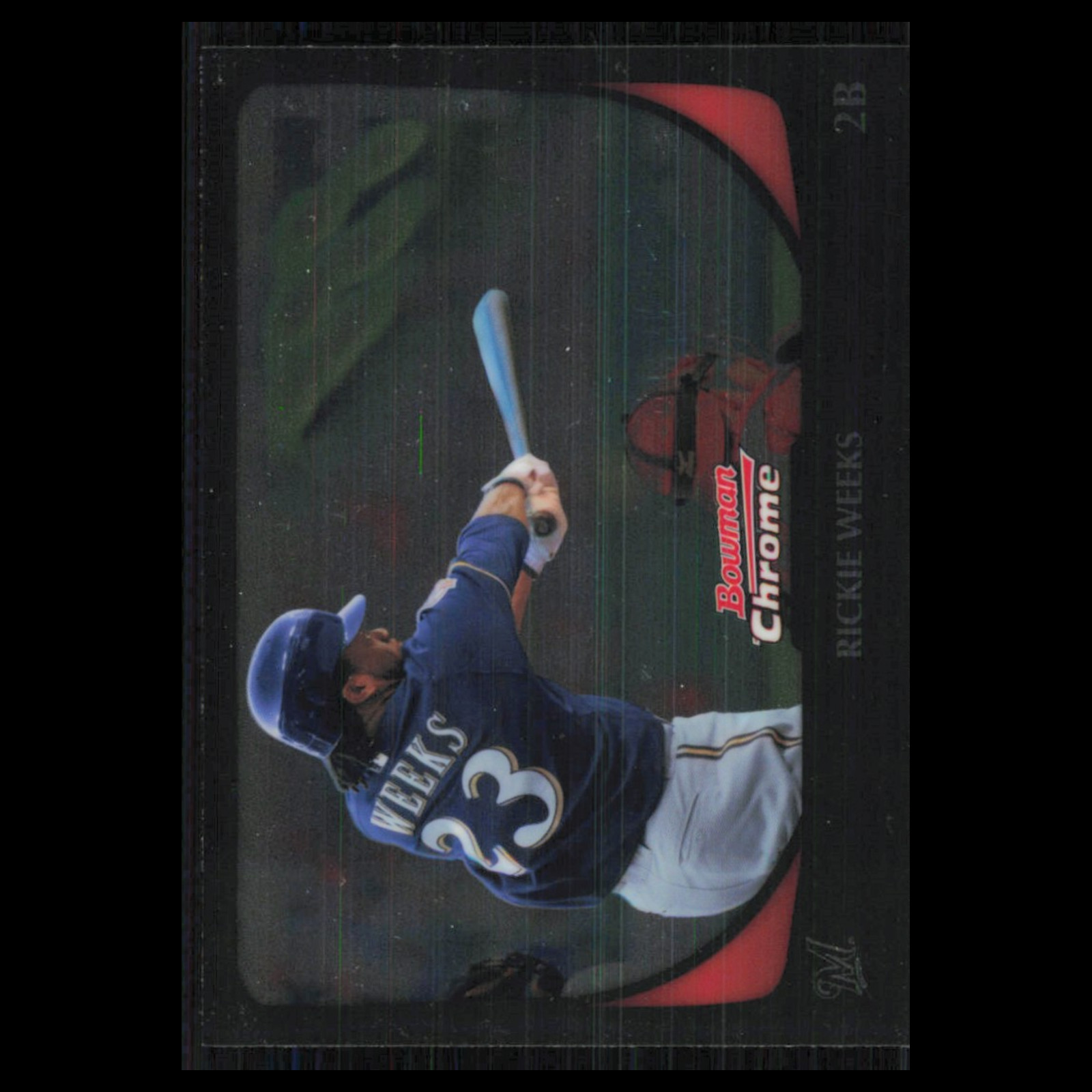 Rickie Weeks #90 2011 Bowman Chrome Milwaukee Brewers Baseball Card MLB NM