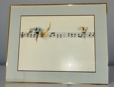 Vintage 1893 SIEGBERT REINHARD Matted/Framed Litho SERENATA CONFLICTIOSO