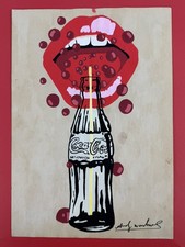 Andy Warhol Disegno su carta (fatto a mano) firmato e timbrato tecnica mista.