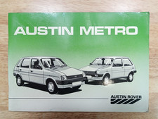 Austin Metro Car owners handbook 1985 Operation Safety Maintenance