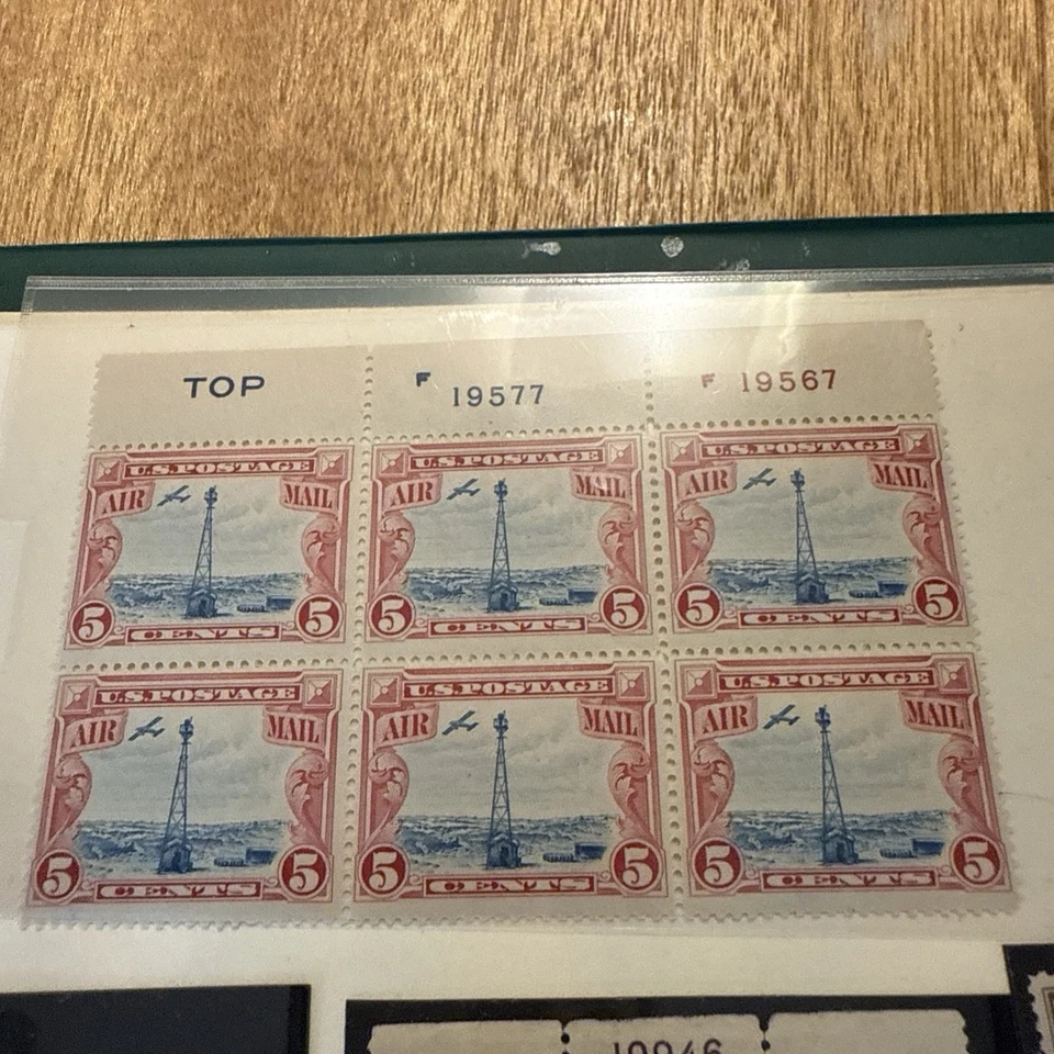 Us Stamps Plate Blocks C7 8 9 11 Mint OG NH - Image 3 of 4
