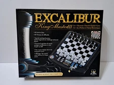 Kingmaster III Electronic Chess & Checker Game Set Excalibur
