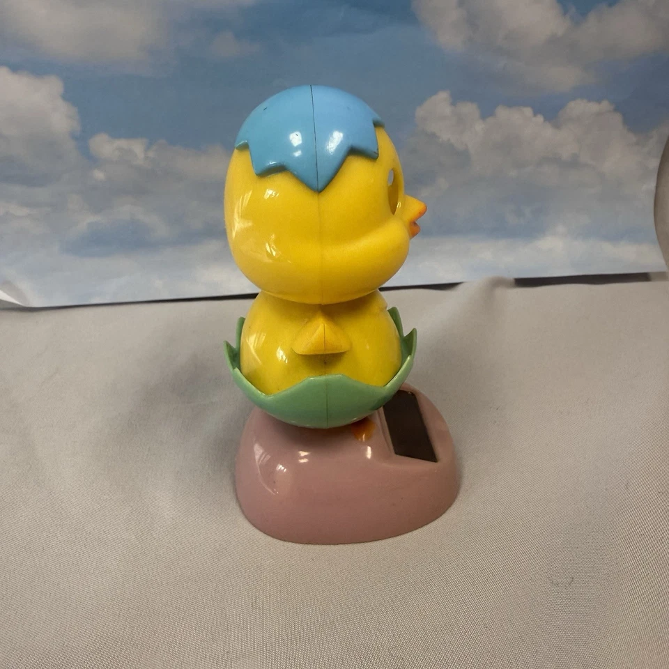 Suncatcher Bobble Head Yellow Chick In A Half Blue Egg Shell Easter & Holiday ￼￼ - Image 2 of 4