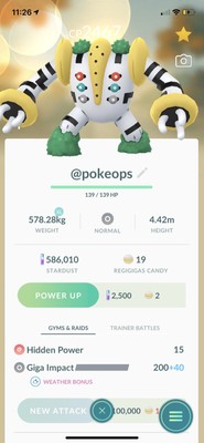 Pokemon Go Regigigas Ultra Friend If Needed Ebay