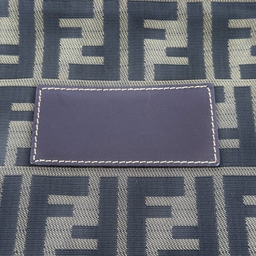 Fendi Clutch Bag Purse Zucca Leather Nylon Authentic 239T0217 - Picture 11 of 23