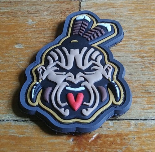 MAORI WARRIOR HEAD TACTICAL COMBAT BADGE PVC MORALE MILITARY PATCH - FULL COLOR - Picture 5 of 6