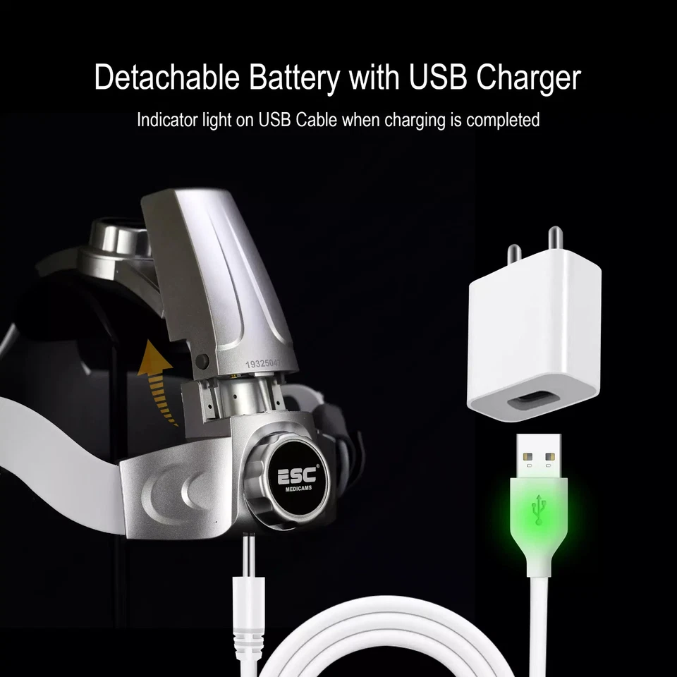 Surgical Headlight for Medical Ent and Dental with 12 Watt Wireless Led Lamp - Image 4 of 4