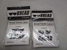 2 SEALED bags 4 laces Bread Elastic WHITE Shoelaces 54" 8-10 Eyelets