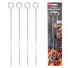 4x Grillzubehör Grillspieße Schaschlikspieße Schaschlik Spieß Kebap Fleischspieß