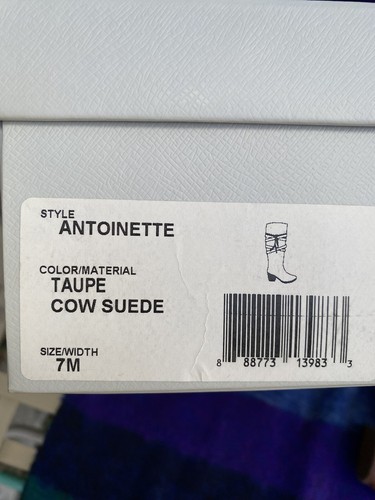 Sole Society Antoinette taupe Wildleder hoher Schaft Stiefel Gr. 7 Farben hellbraun - Bild 6 von 7