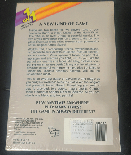 TSR Dungeons & Dragons La Espada Ámbar del Fin del Mundo 1 en 1 Libro de Juegos de Aventura - Imagen 2 de 2