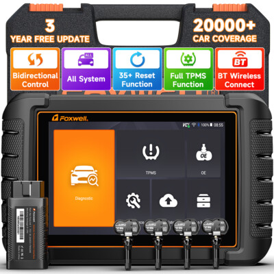 Foxwell NT809TS Car Bidirectional OBDII Scanner Diagnostic Tool TPMS programming