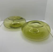 BLENKO Winslow Anderson Yellow Green Floating Candle Holder #902 SUPER RARE!