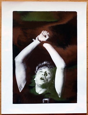 JOHNNY HALLYDAY   BERCY   1987   MEPHISTO PRESS PHOTO   SILVER PRINT   BE