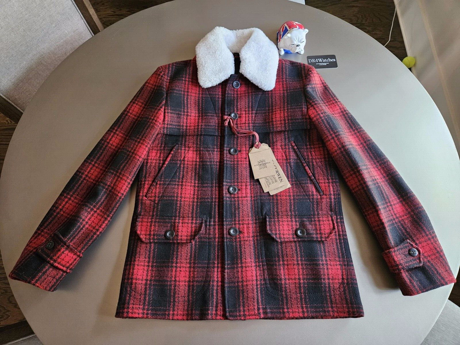 Kent & Curwen David Beckham Italian Made Fur Collar Wool Car Coat; Rare+Awesome! image 3