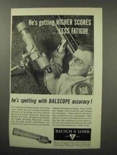 1960 Bausch  Lomb Balscope Spotting Scope Ad