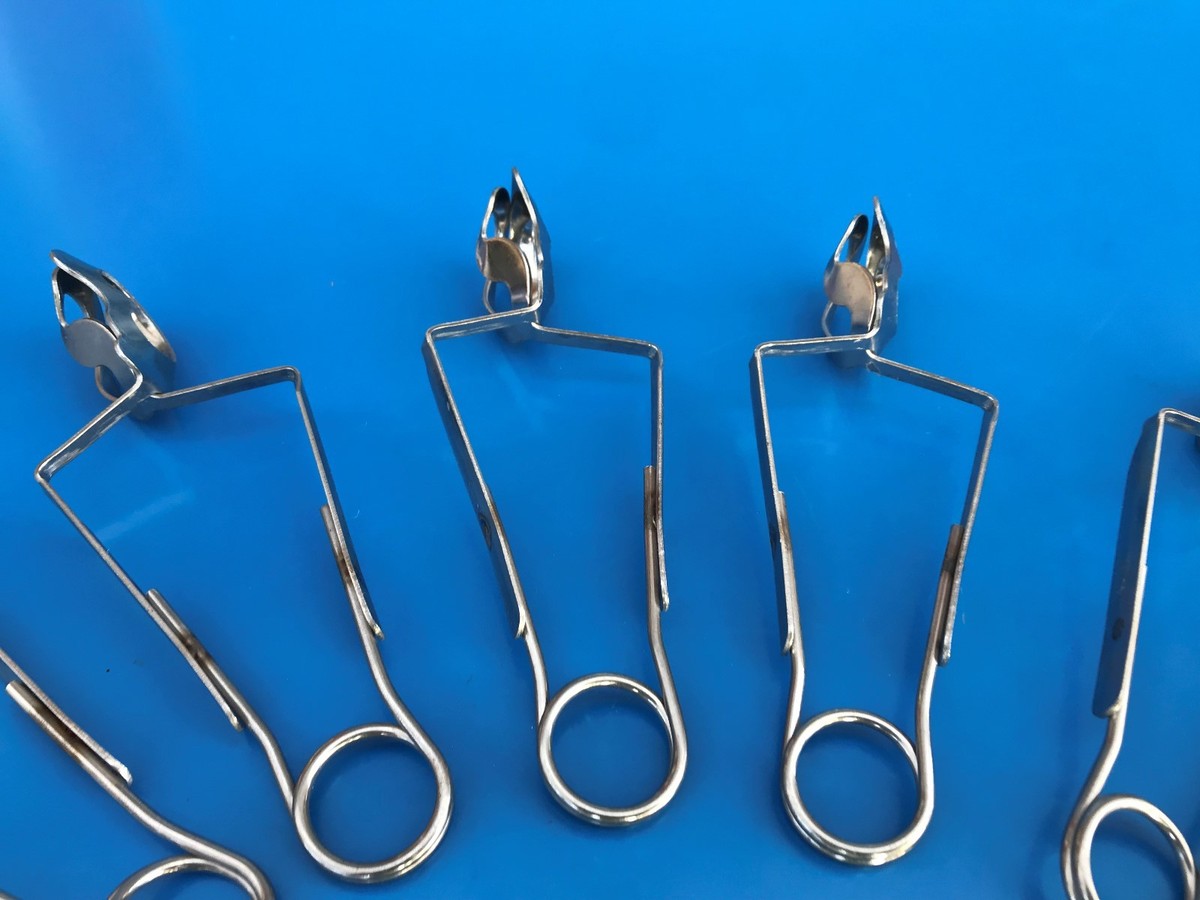 LOT DE 6 PINCE A ESCARGOT INOX 15 CM POUR PLATS POELONS COQUILLES n°13C
