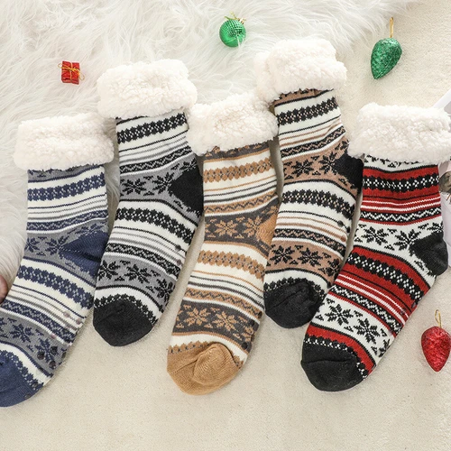 Ultra-thick Cashmere Slipper Home Socks,Slipper Socks With Non Slip Slipper US - Bild 9 von 15