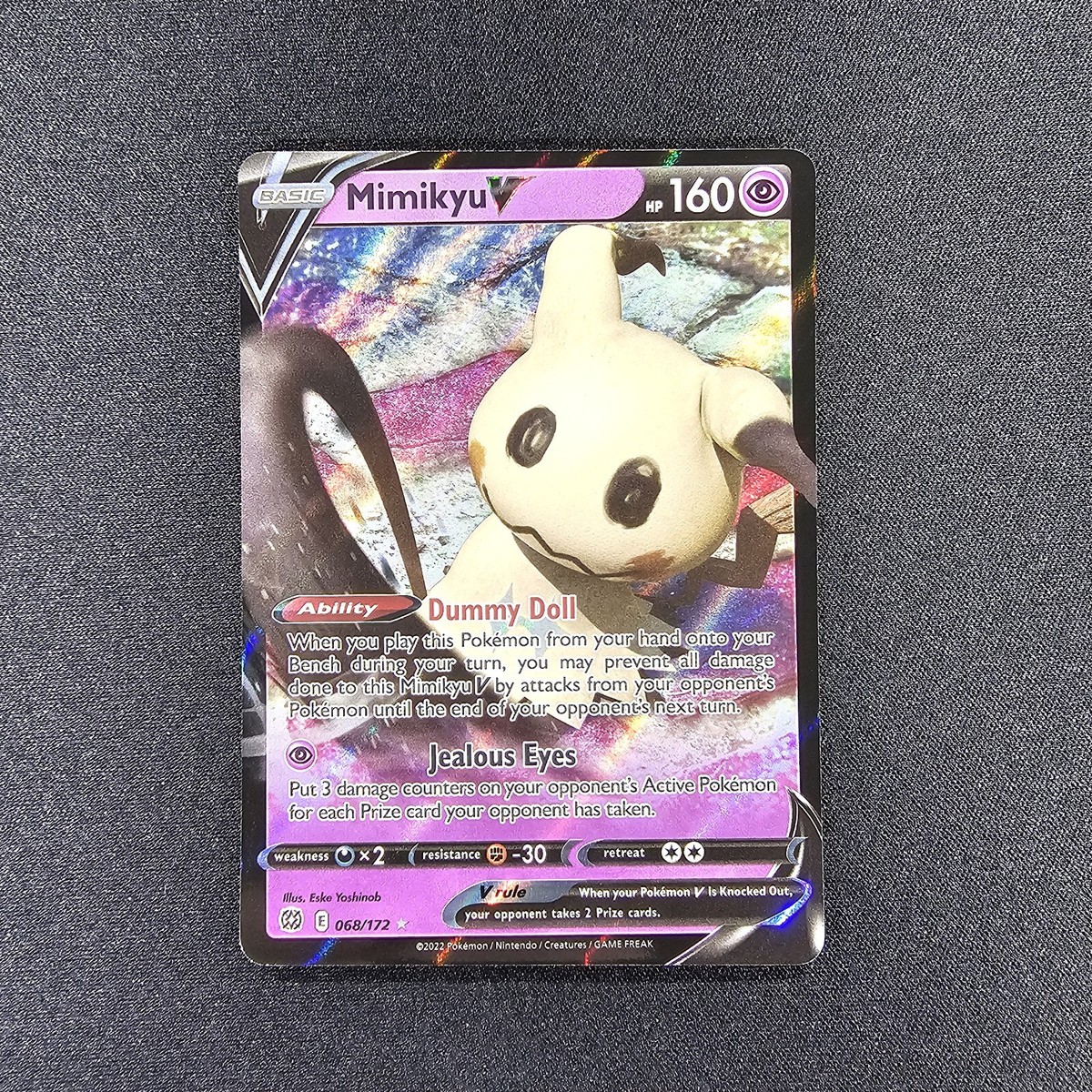 how much is a mimikyu pokemon card worth Mimikyu V #068 Full Art Ultra Rare NM Pokemon Brilliant Stars TCG