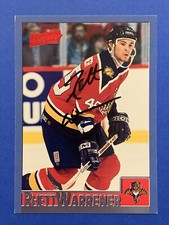 RHETT WARRENER Signed ROOKIE 1995-96 Bowman #108 Florida Panthers Autograph Auto