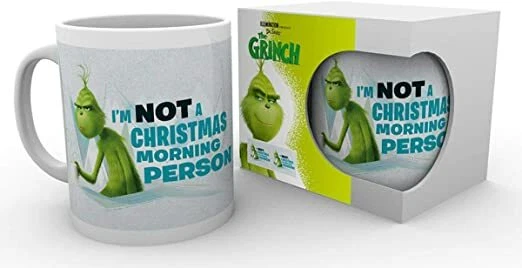 PYRAMID INTERNATIONAL THE GRINCH NOT A MORNING PERSON CHRISTMAS MUG GIFT BOXED 100 % OFFICIAL
