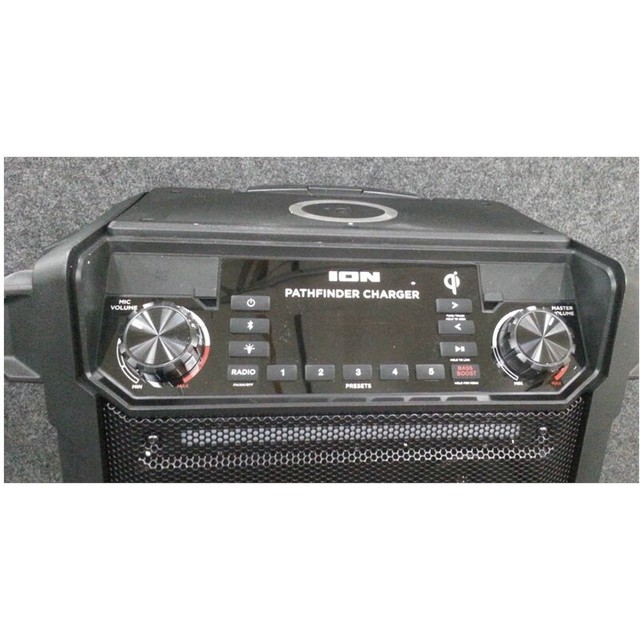 ion pathfinder 3 bluetooth portable speaker with wireless qi charging